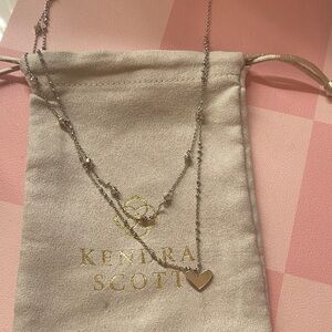Kendra Scott silver Heart Necklace